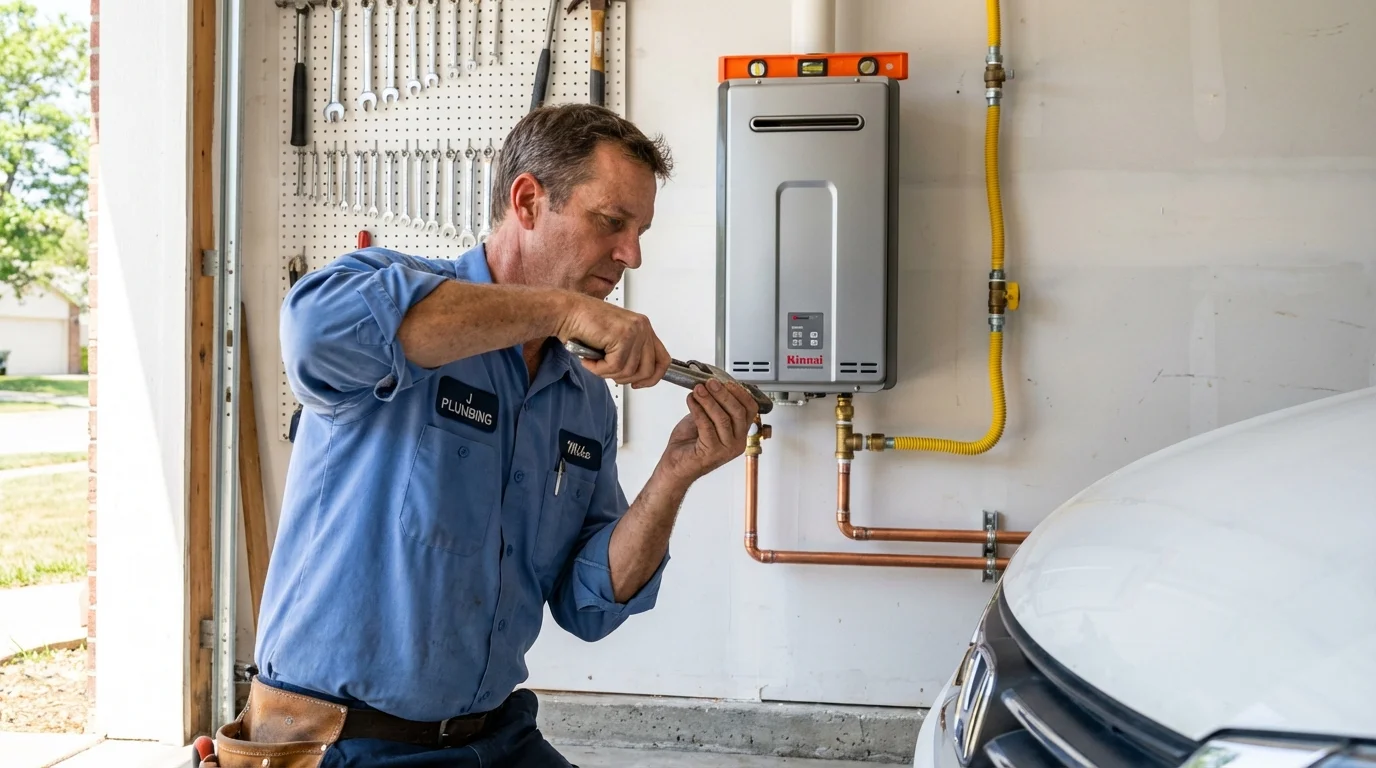 Tankless water heater installation by a Johns Plumbing LLC plumber in Salcha